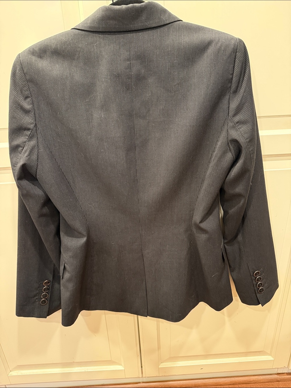 Calvin Klein Pinstripe Single-Button Blazer - Picture 2 of 5